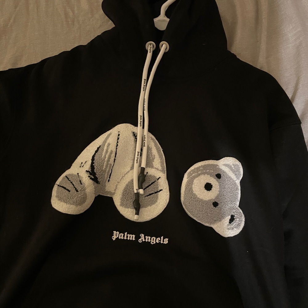 Palm angels Noir tufted hoodie